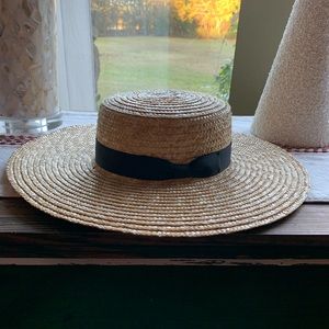 Lack of color Spencer wide brimmed boater